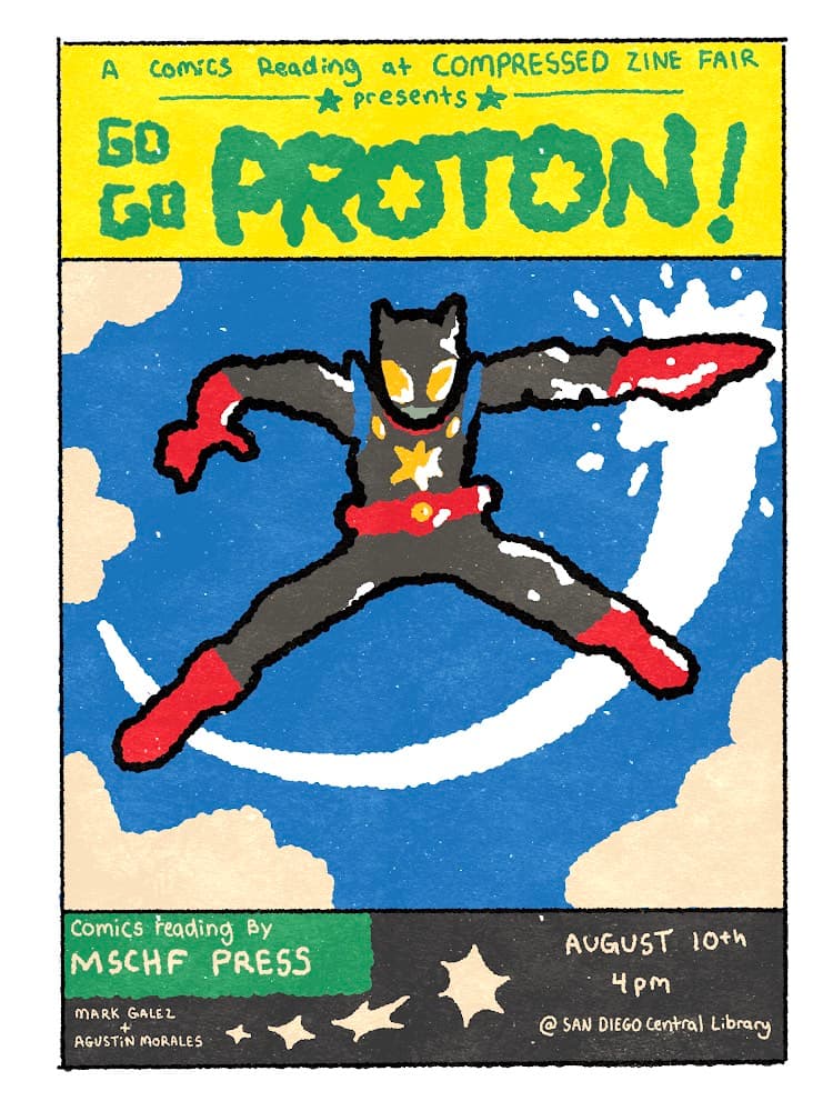 Go Go Proton Comics Reading Flyer