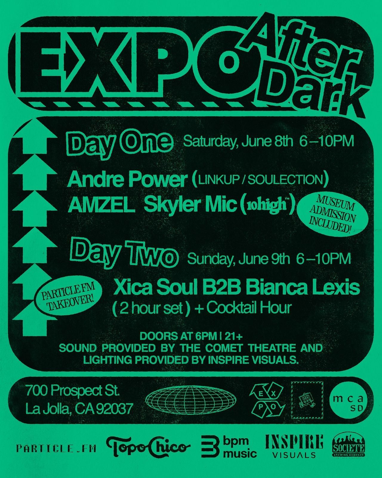 EXPO after dark flyer