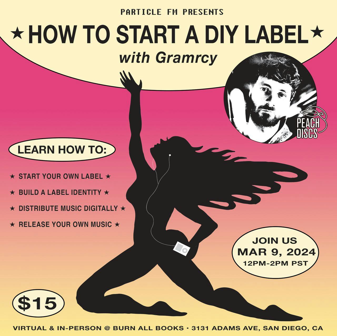 DIY label workshop flyer March 9th 2024